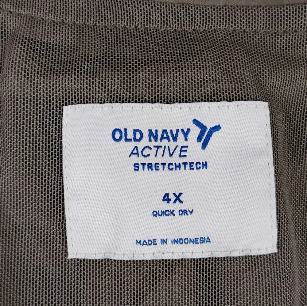 New Old Navy Loose Stretch Tech Zip Front Jacket In Taupe Size 4X - Picture 4 of 5